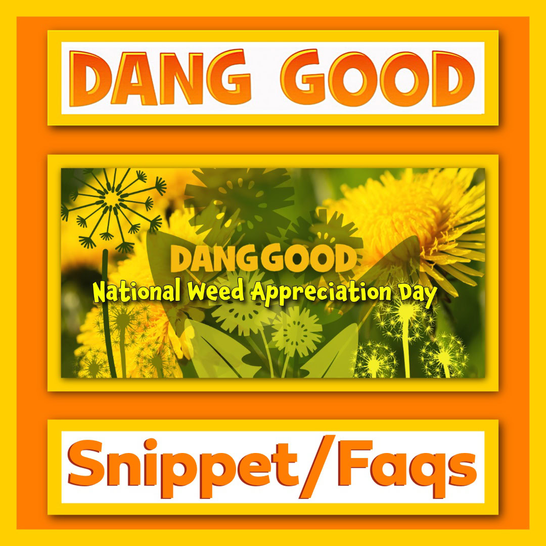 National Weed Appreciation Day