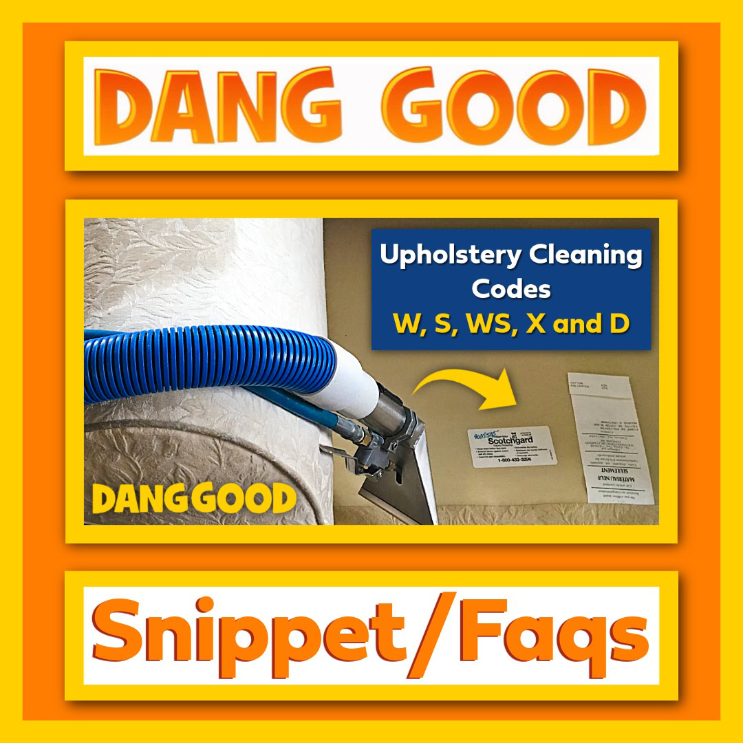 Interpreting Upholstery Cleaning Codes